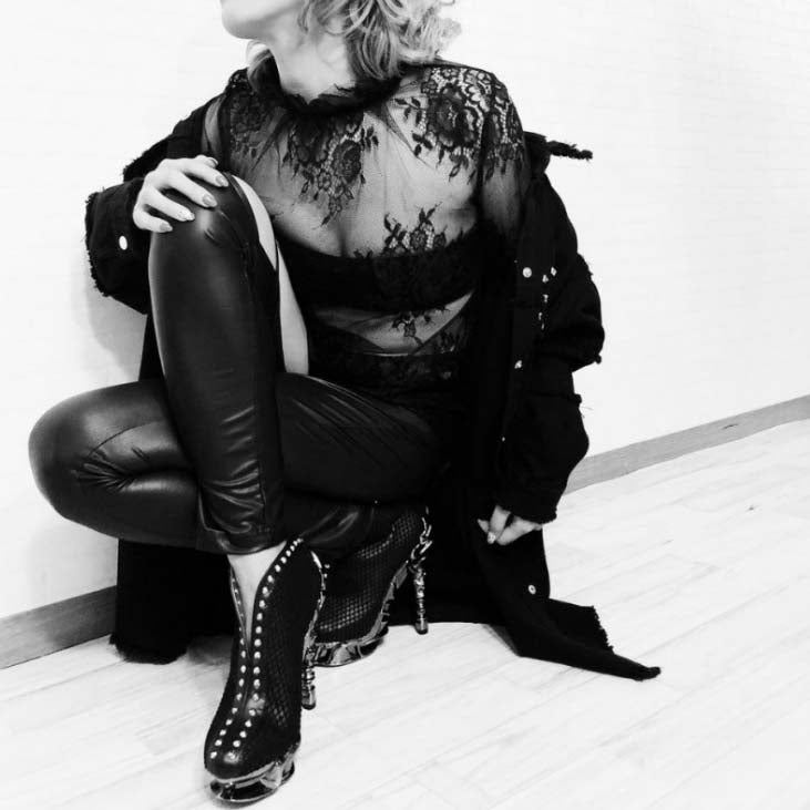 Hades VESPER Black Snake Studded Bootie 5" Spinal Heel 6-11