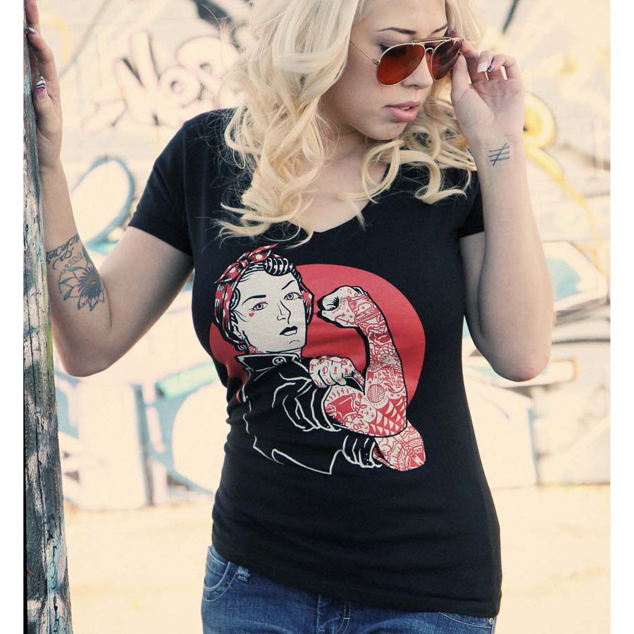 Black Market Art We Can Do It Tattooed Rosie Tee