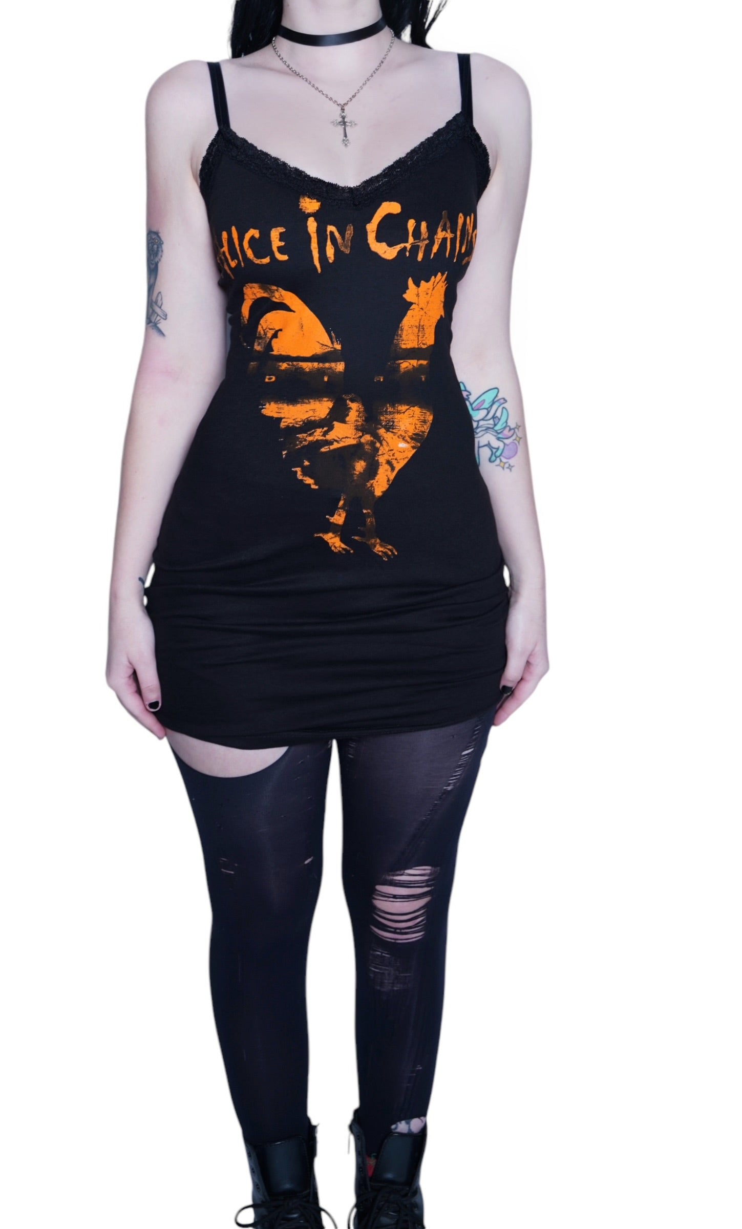 Vera's Eyecandy Alice in Chains Rooster Lace Strap Dress
