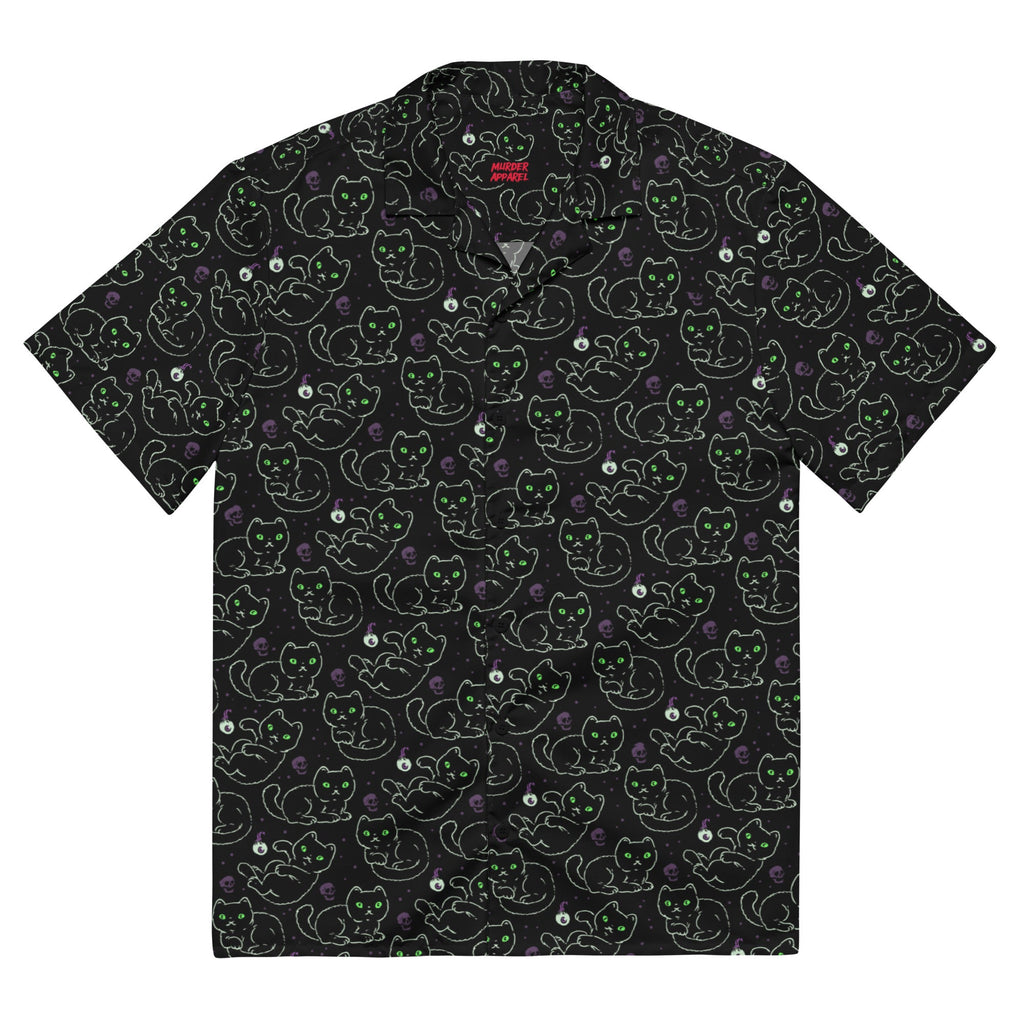 Murder Apparel Black Cats Button-up