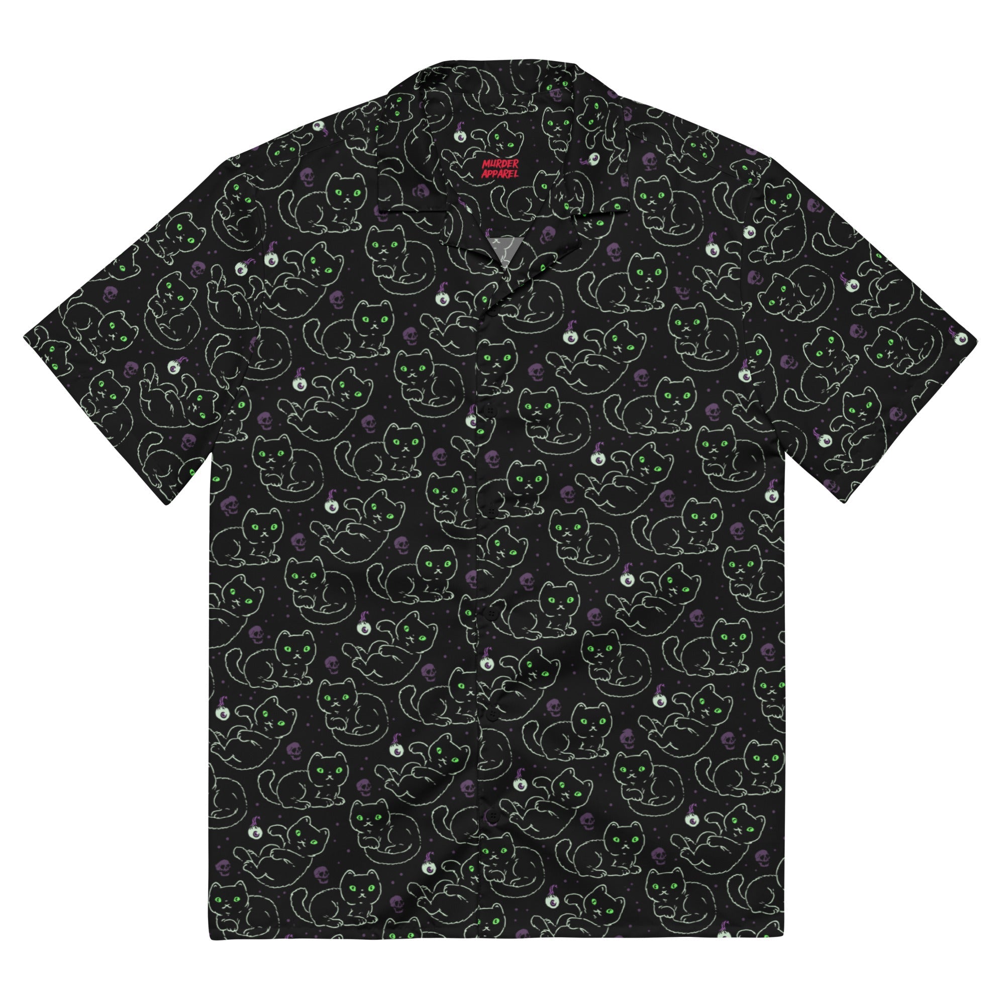 Murder Apparel Black Cats Button-up