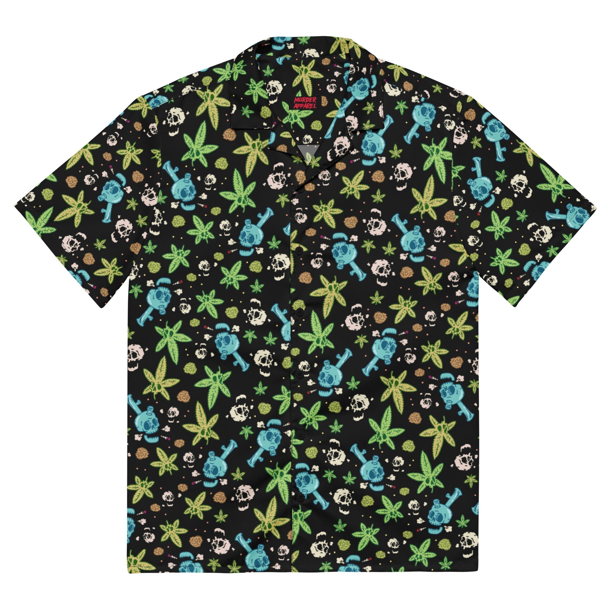 Murder Apparel Skulls And Weed Button-up