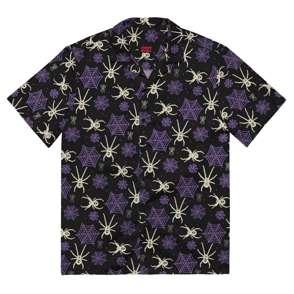Murder Apparel Spider Webs Button-up