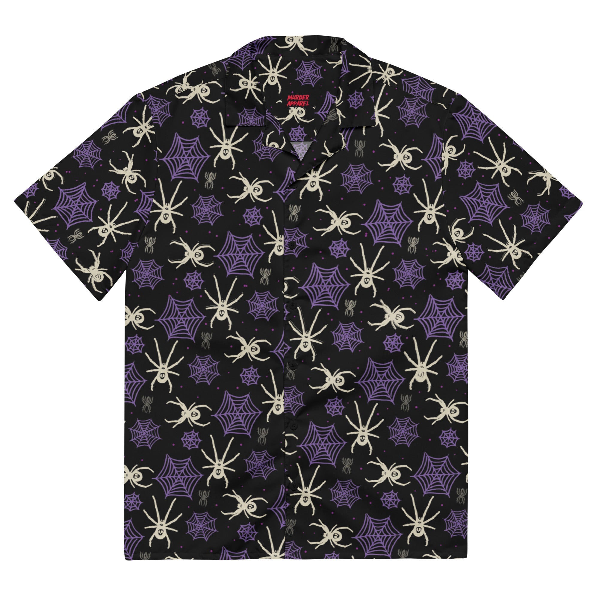Murder Apparel Spider Webs Button-up