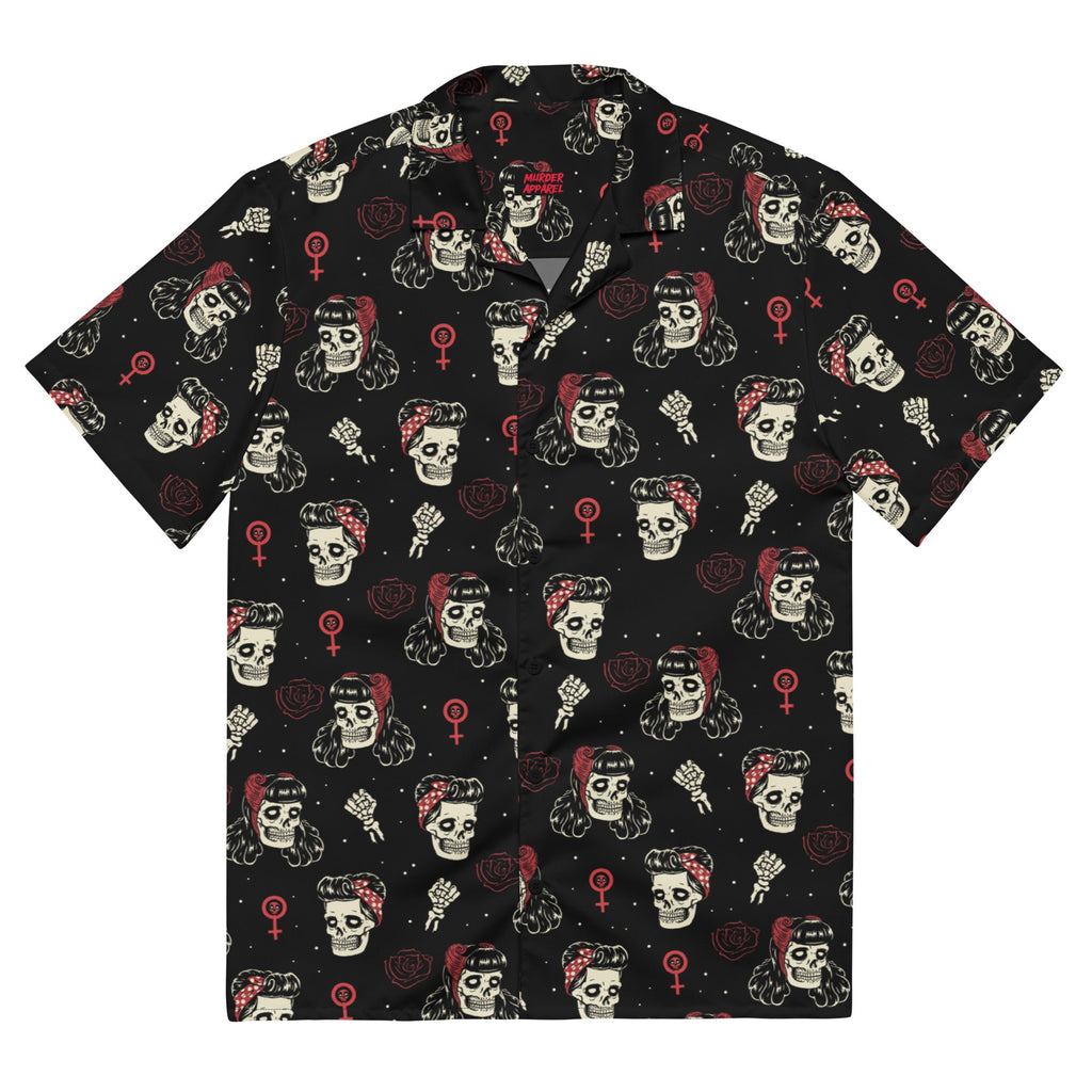 Murder Apparel Undead Rosie Riveter Button-up