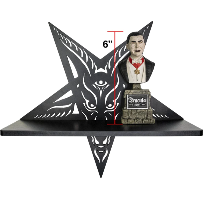 Kreepsville 666 Baphomet Black Wall Shelf