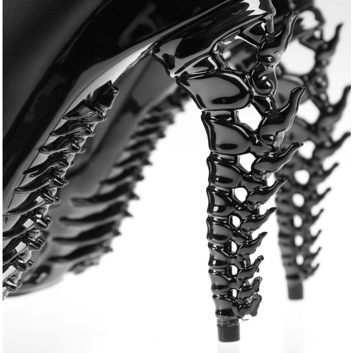 Hades + Alchemy BAPHOMETICA Black Mid Calf Boots 5" Heel 6-12