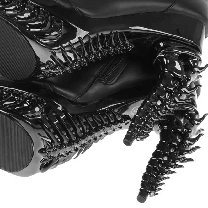 Hades + Alchemy UNDERTAKER Black Knee High Boots 5" Heel 6-12