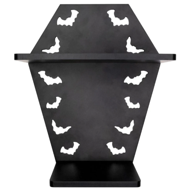 Kreepsville 666 Coffin Bats Black Wall Shelf