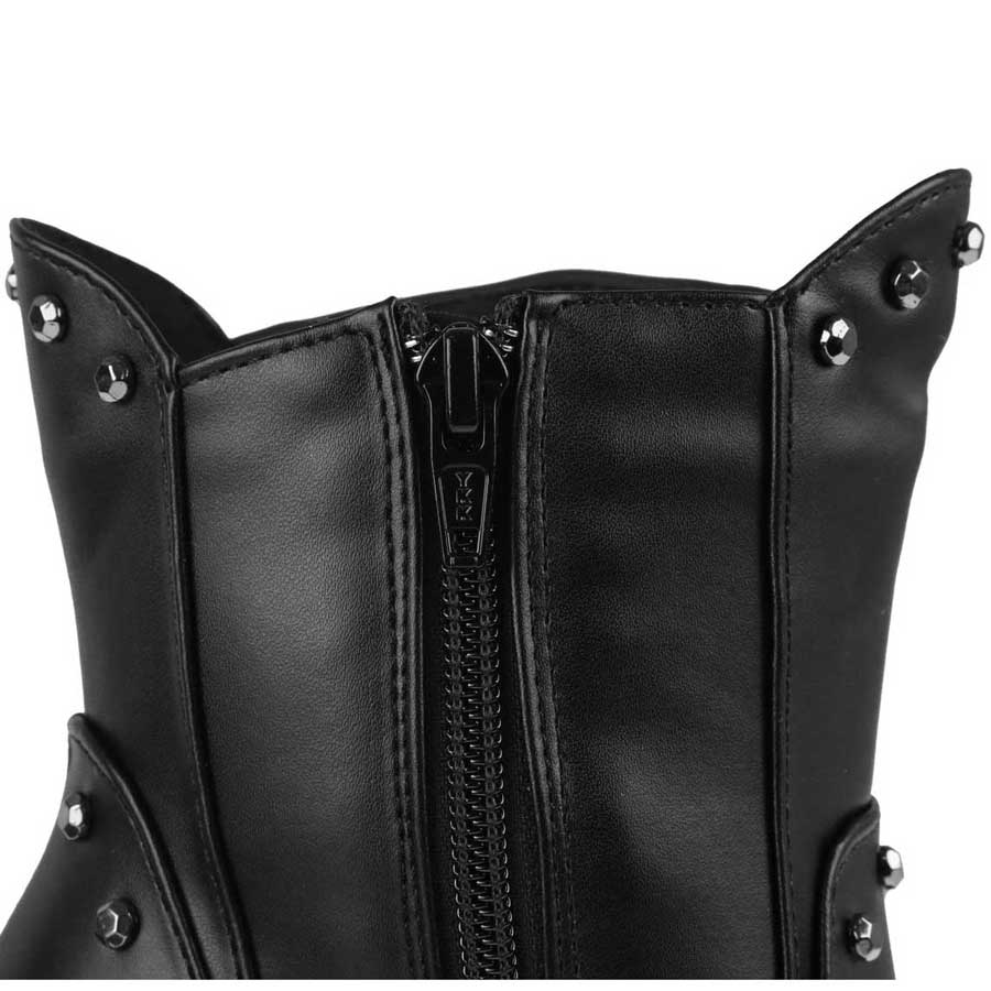 Hades + Alchemy BLACK WIDOW Black Mid Calf Boots 5" Heel 6-12