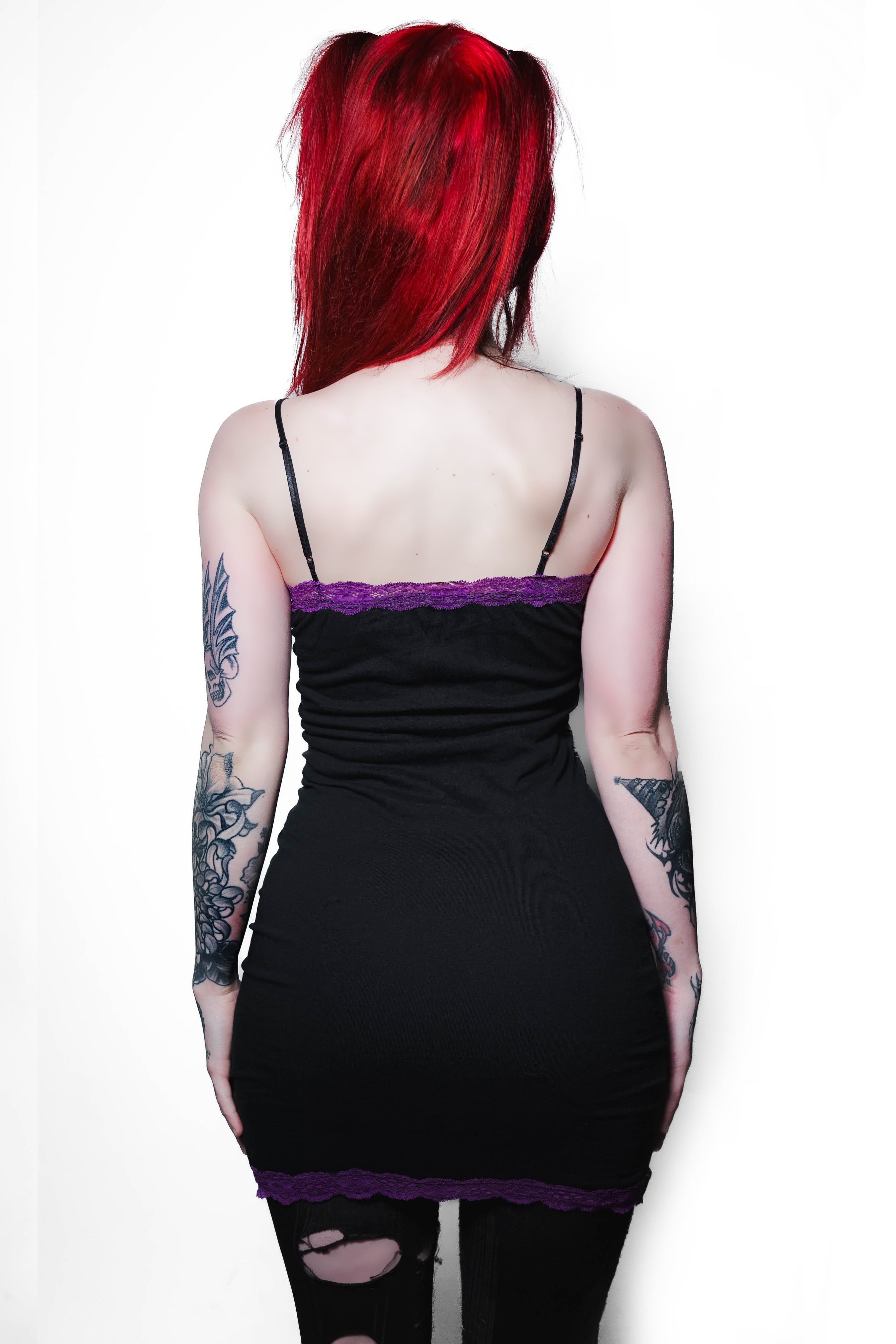 Vera's Eyecandy Black Sabbath Slit Lace Dress