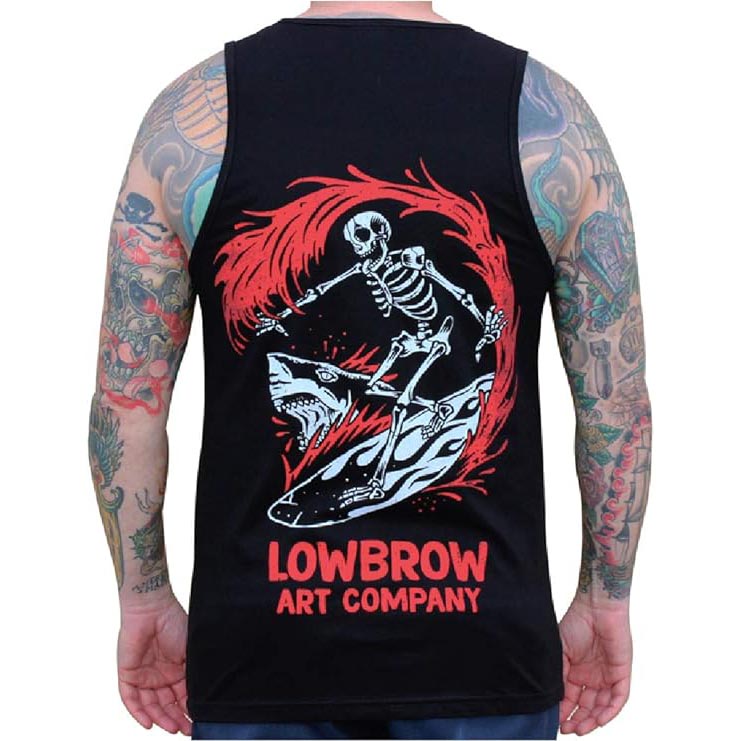 Lowbrow Art Bloody Waters Surfing Tank Top