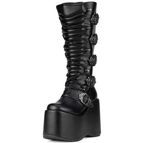 Hades BODIL Black Knee High 5" Platform Boots 6-12