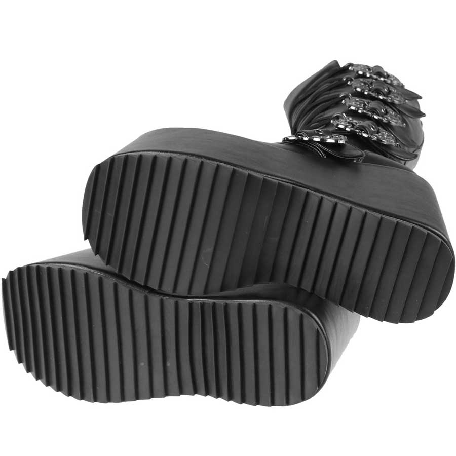 Hades BODIL Black Knee High 5" Platform Boots 6-12