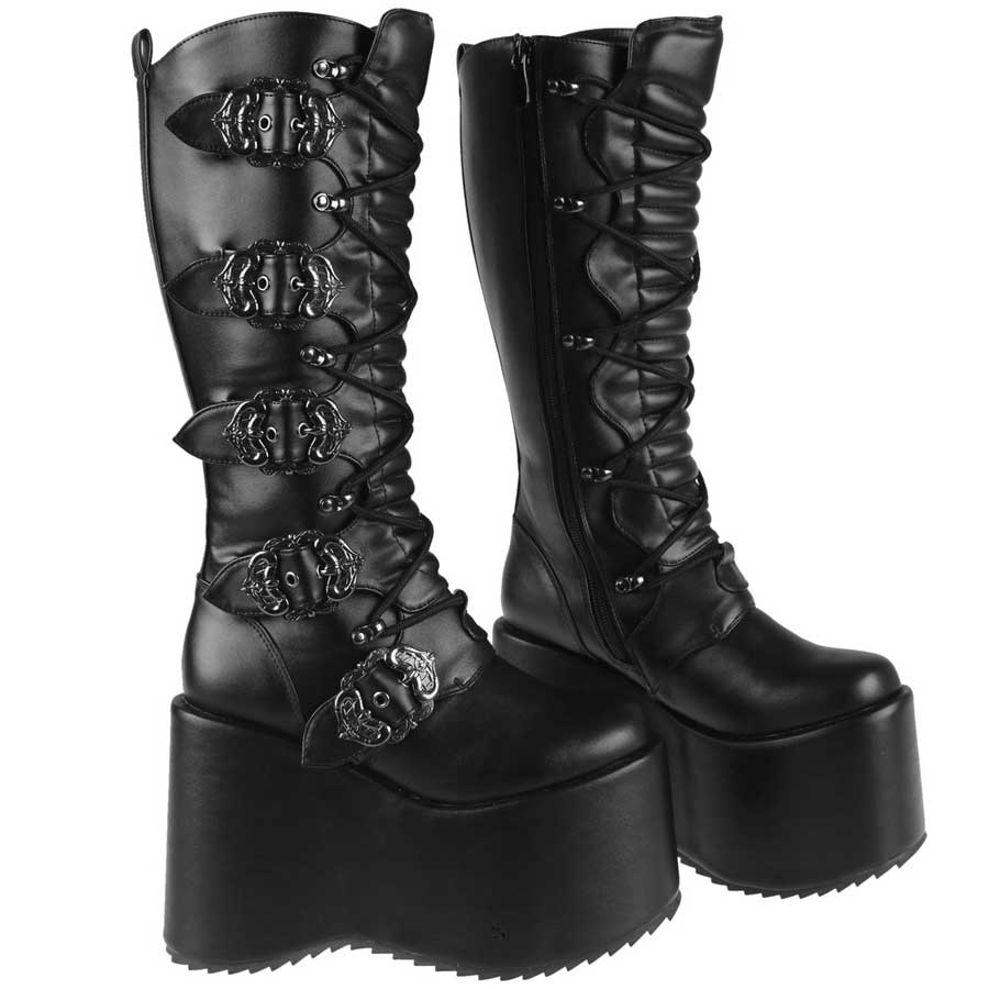 Hades BODIL Black Knee High 5" Platform Boots 6-12