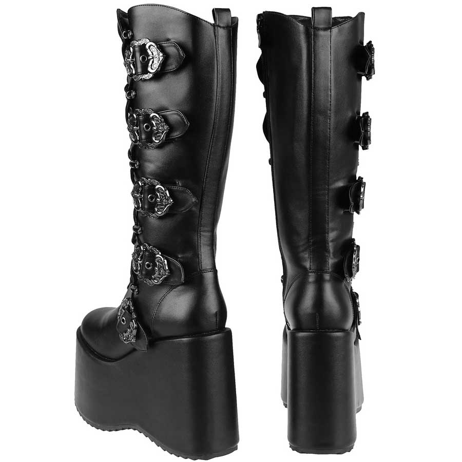 Hades BODIL Black Knee High 5" Platform Boots 6-12