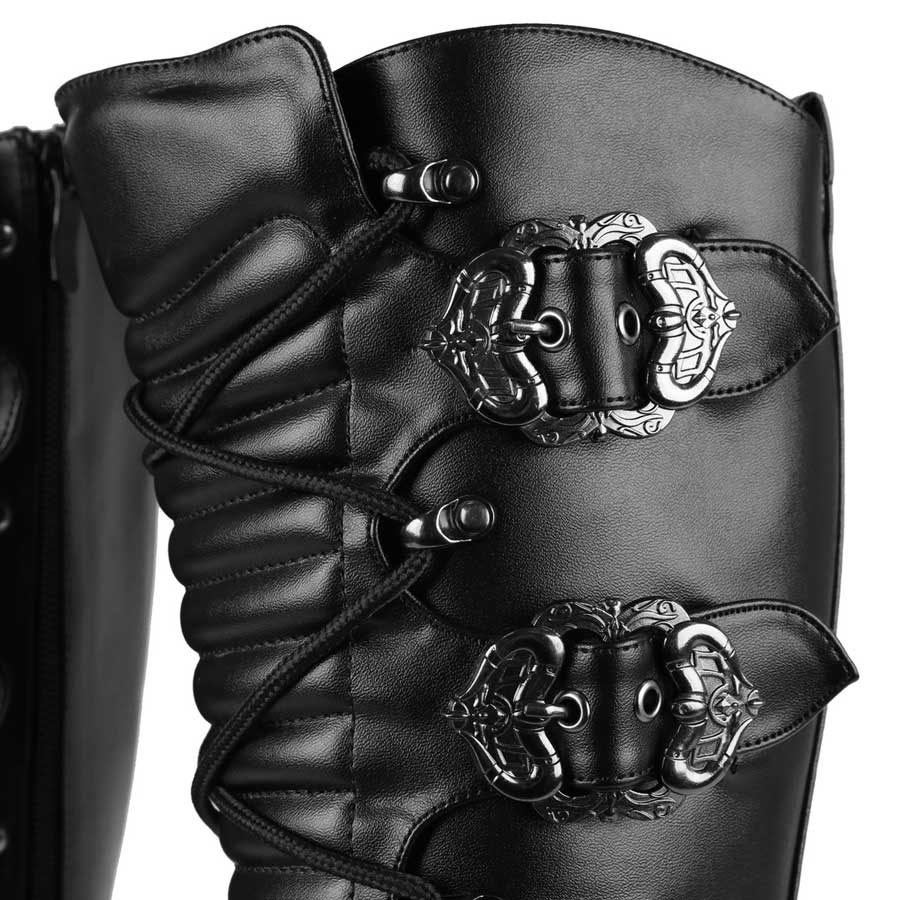 Hades BODIL Black Knee High 5" Platform Boots 6-12