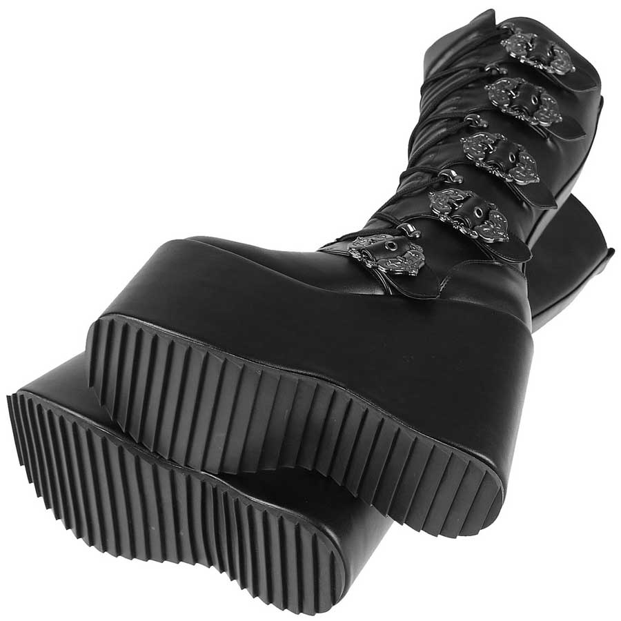 Hades BODIL Black Knee High 5" Platform Boots 6-12