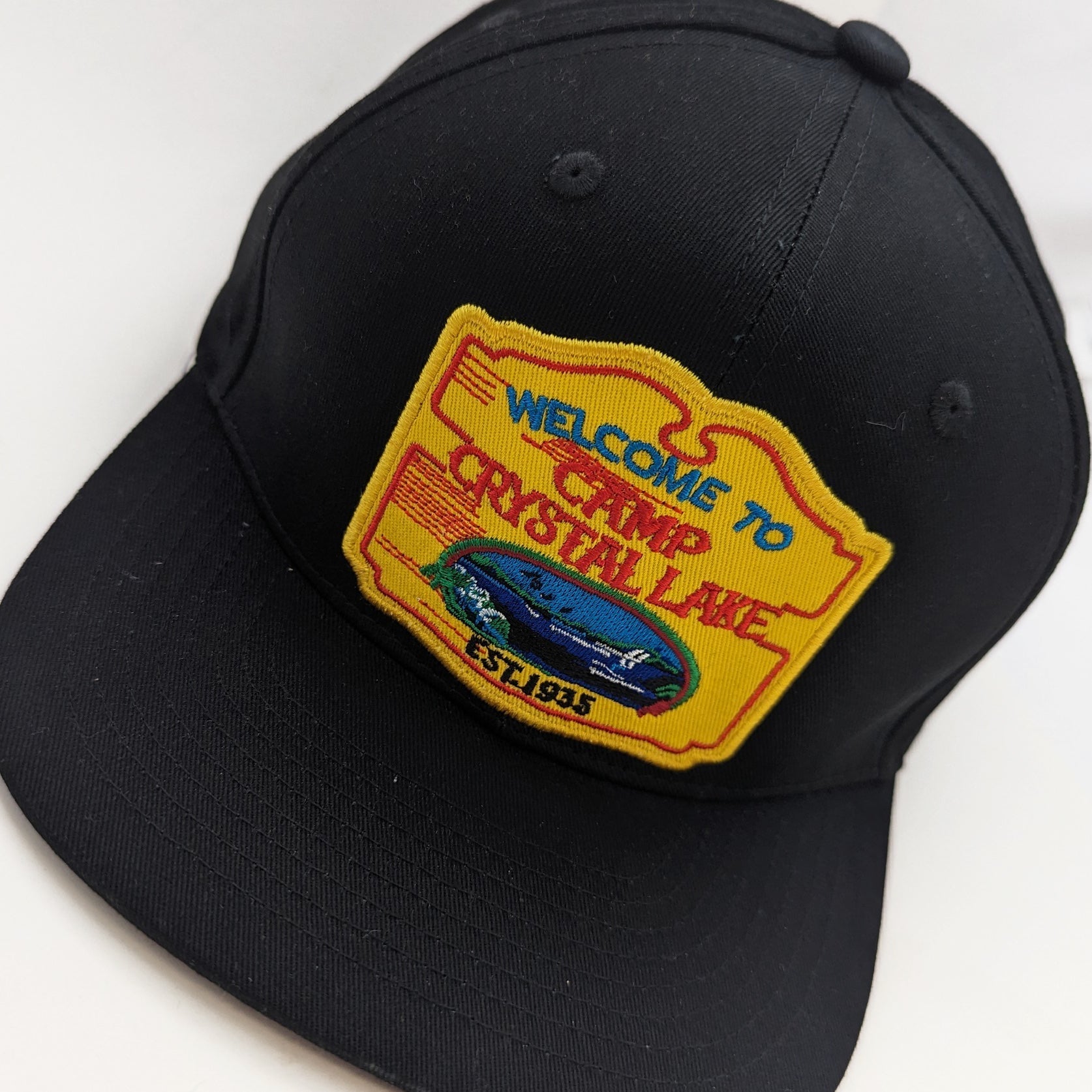 Original Underground Camp Crystal Lake Hat Black Flatbill Cap