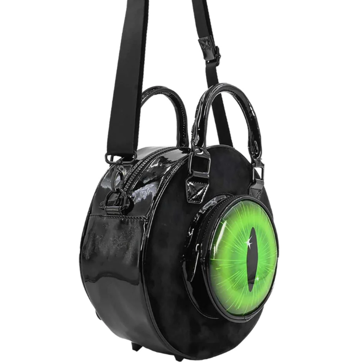 Kreepsville 666 Black Green Cat Eye Backpack Purse Bag