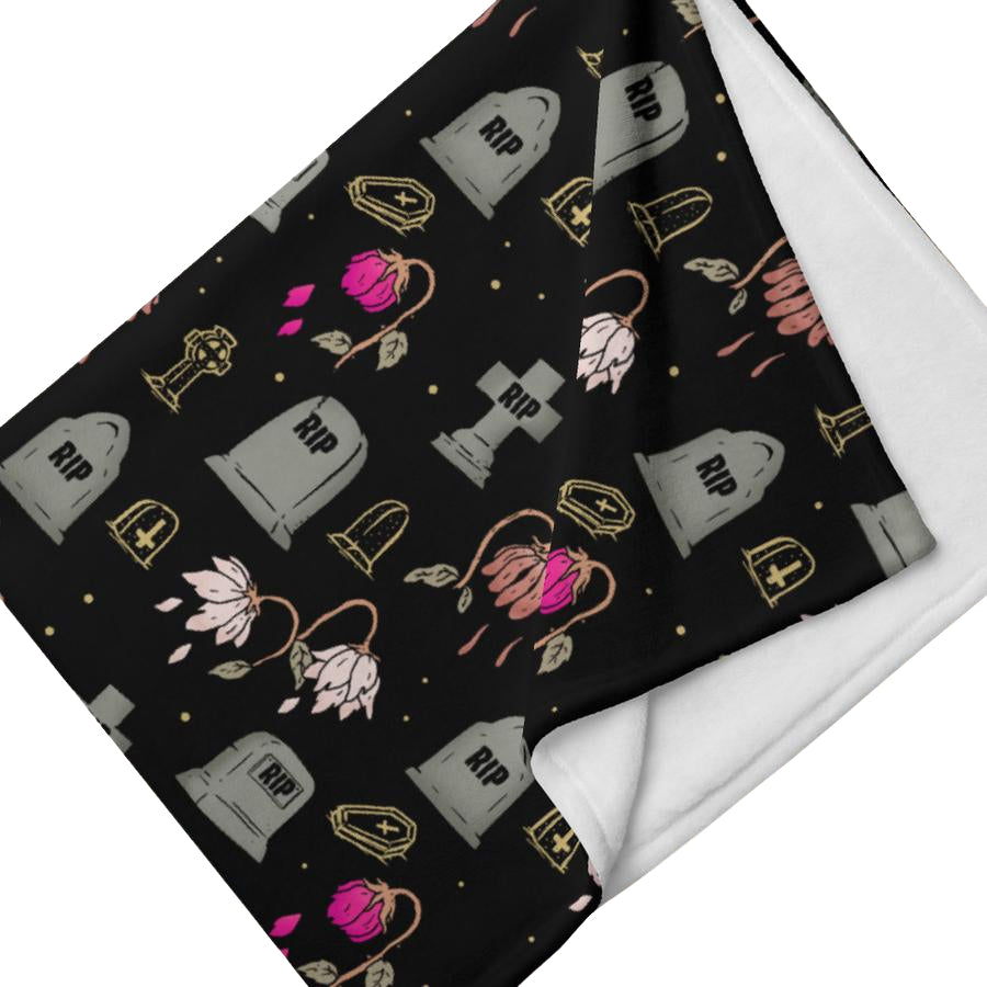 Murder Apparel Cemetery Throw Blanket