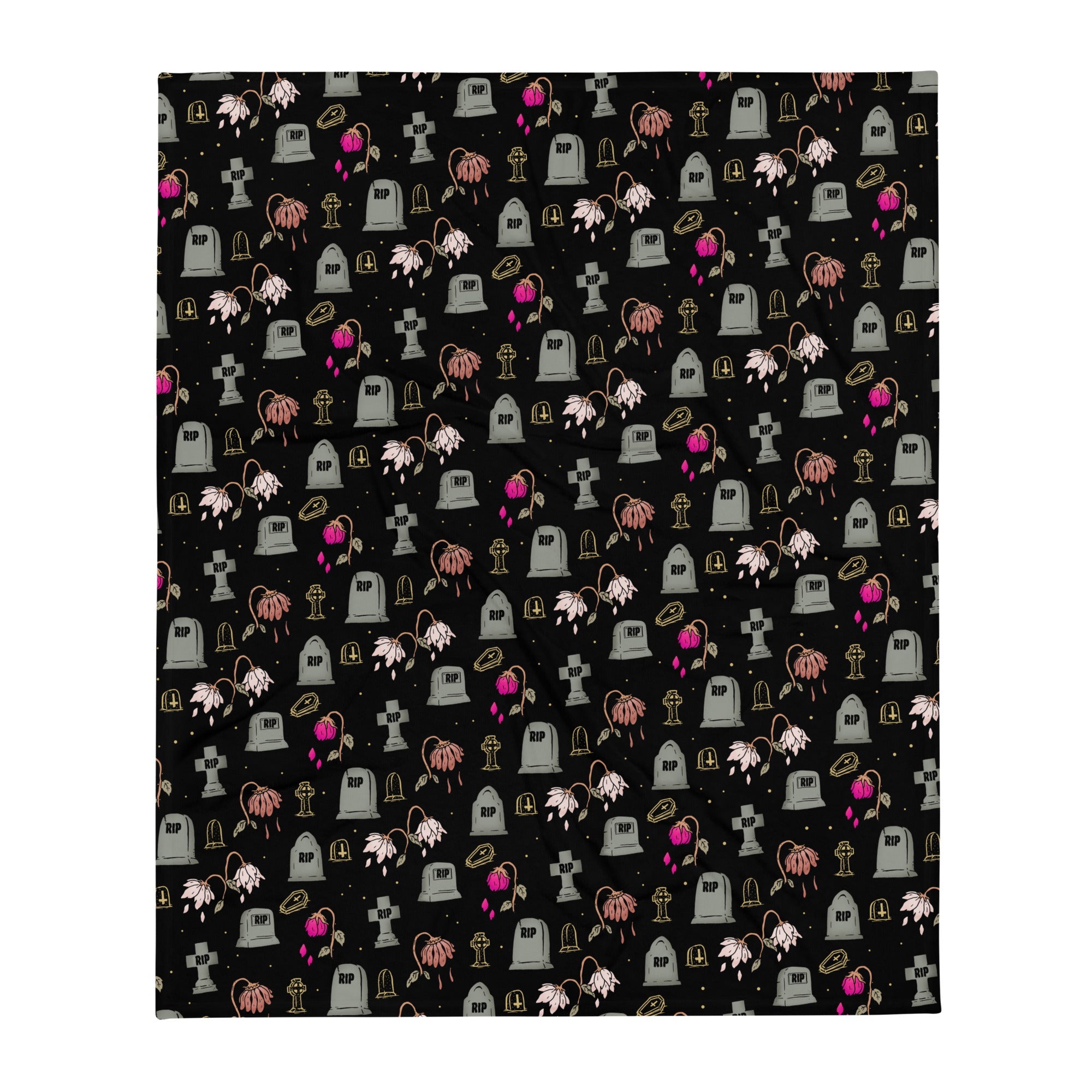 Murder Apparel Cemetery Throw Blanket