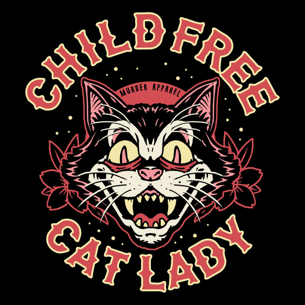 Murder Apparel Childfree Cat Lady T-shirt