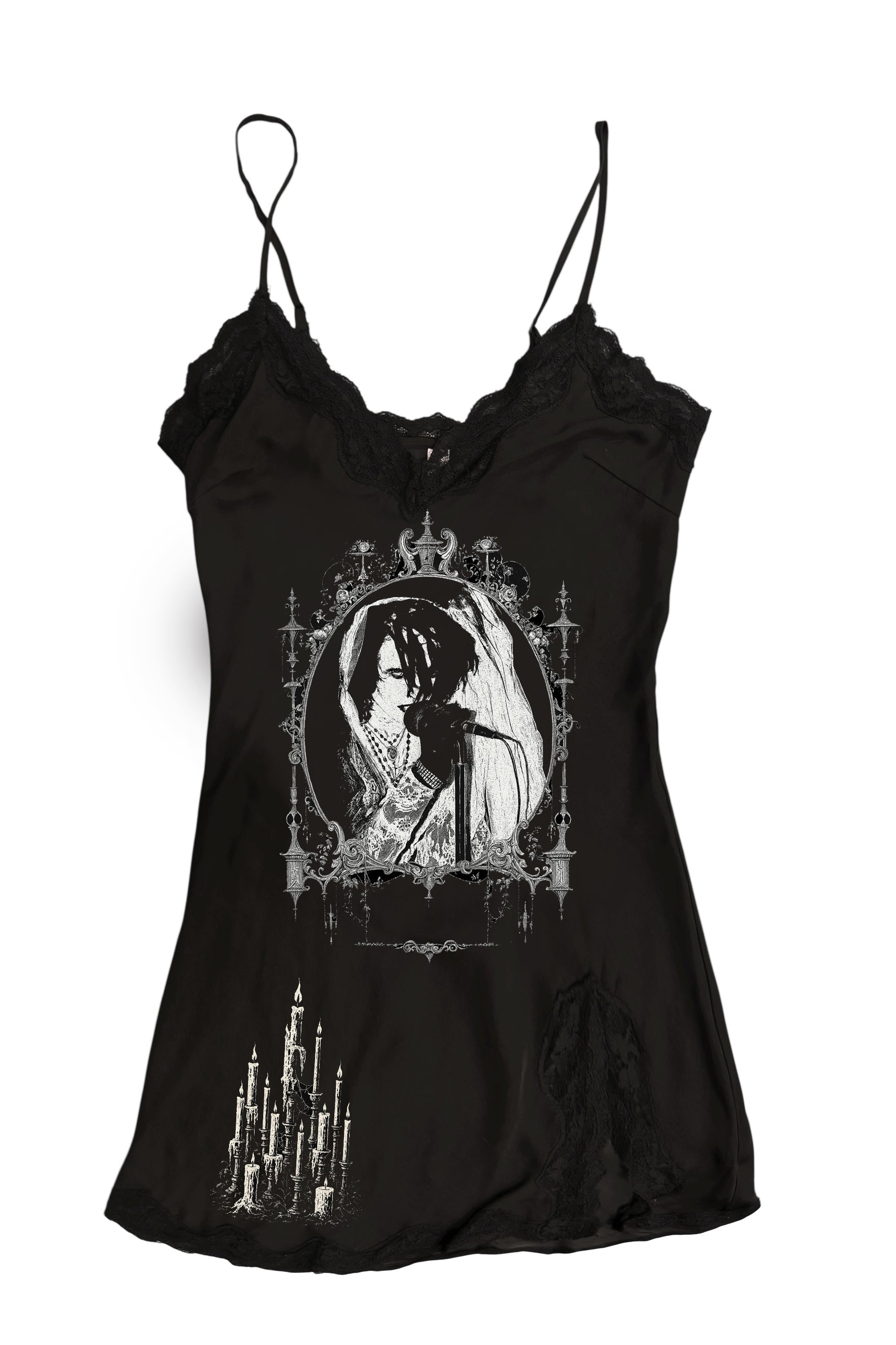 Vera's Eyecandy Rozz Christian Death Mini Slip Metal Dress