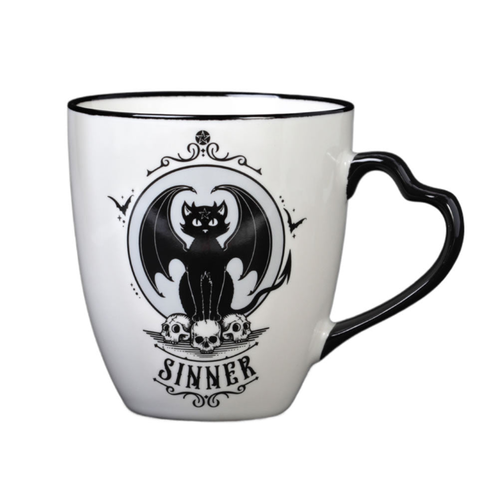Alchemy Gothic Purrfect Kitty Saint and Sinner Mugs CM4A
