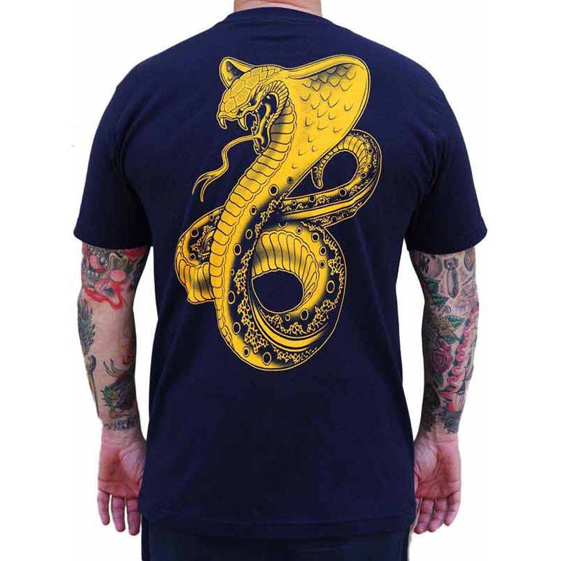 Black Market Art Golden Cobra Navy Tee