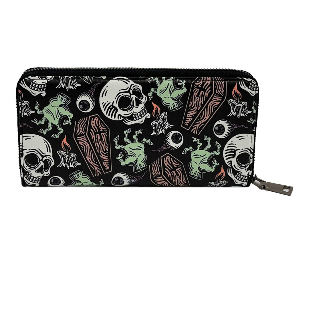 Original Underground Coffins and Skulls Clutch Handbag