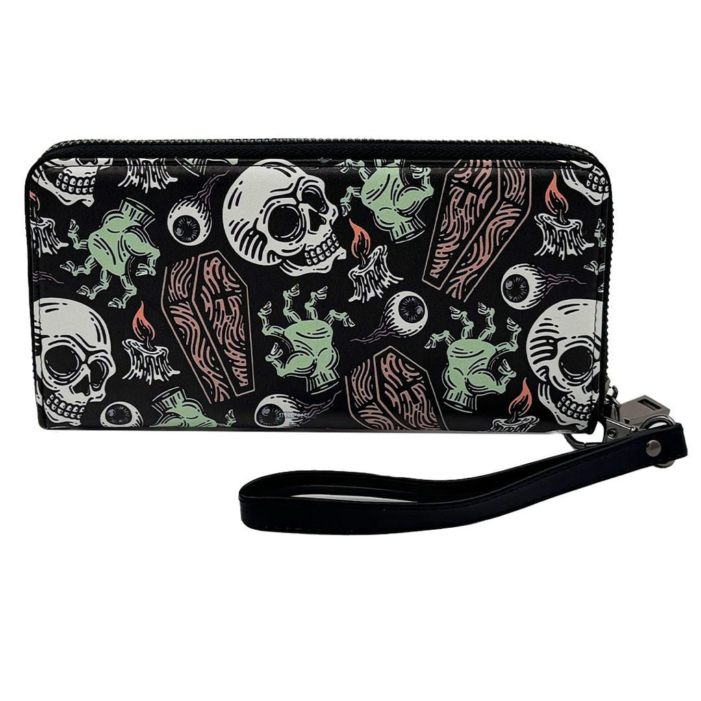 Original Underground Coffins and Skulls Clutch Handbag