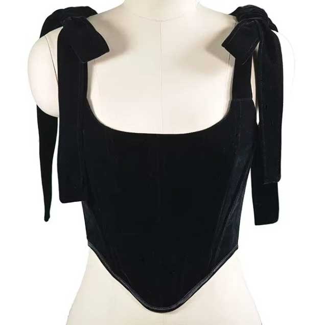 Witchwood The Velveteen Corset Top Velvet Bodice Cinching Corset