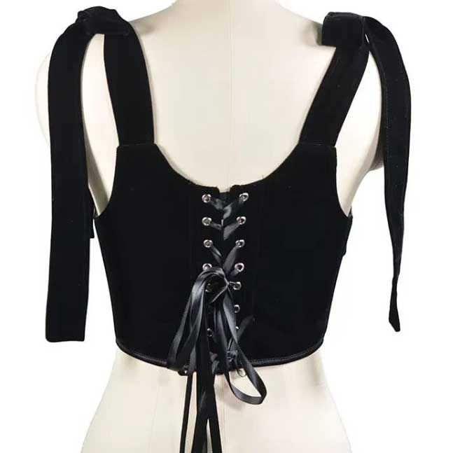 Witchwood The Velveteen Corset Top Velvet Bodice Cinching Corset