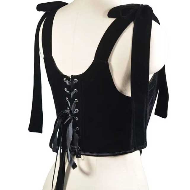 Witchwood The Velveteen Corset Top Velvet Bodice Cinching Corset