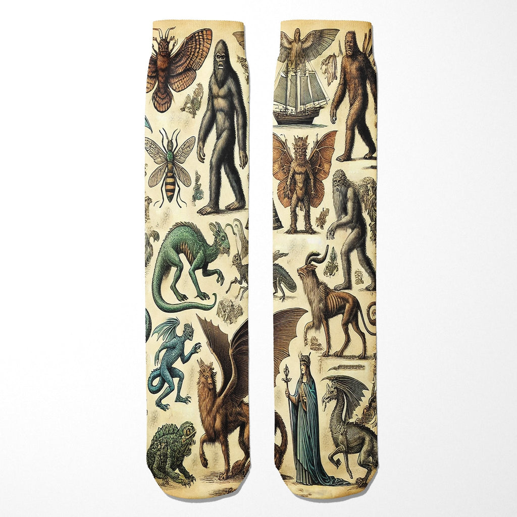 Original Underground Cryptids and Mythological Creatures Socks