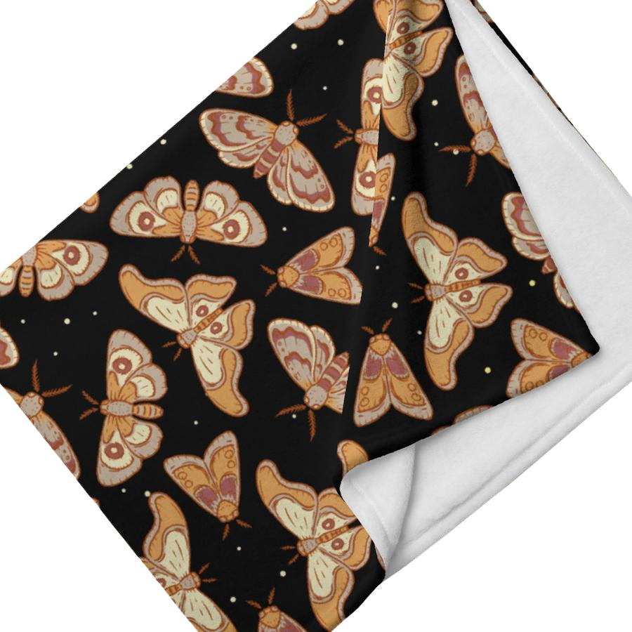 Murder Apparel Death Moths Throw Blanket
