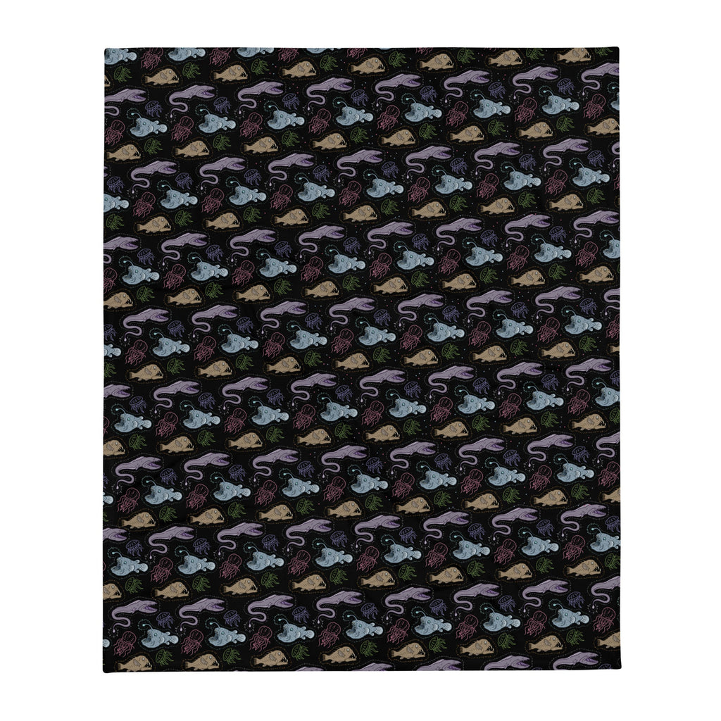 Murder Apparel Deep Sea Fish Throw Blanket