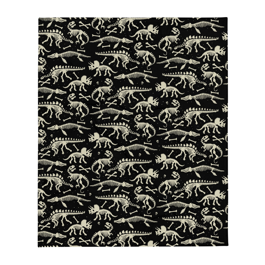 Murder Apparel Dinosaur Fossils Throw Blanket