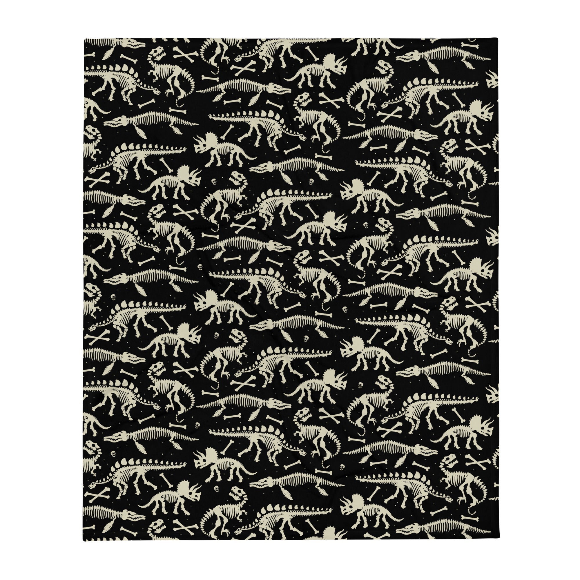 Murder Apparel Dinosaur Fossils Throw Blanket