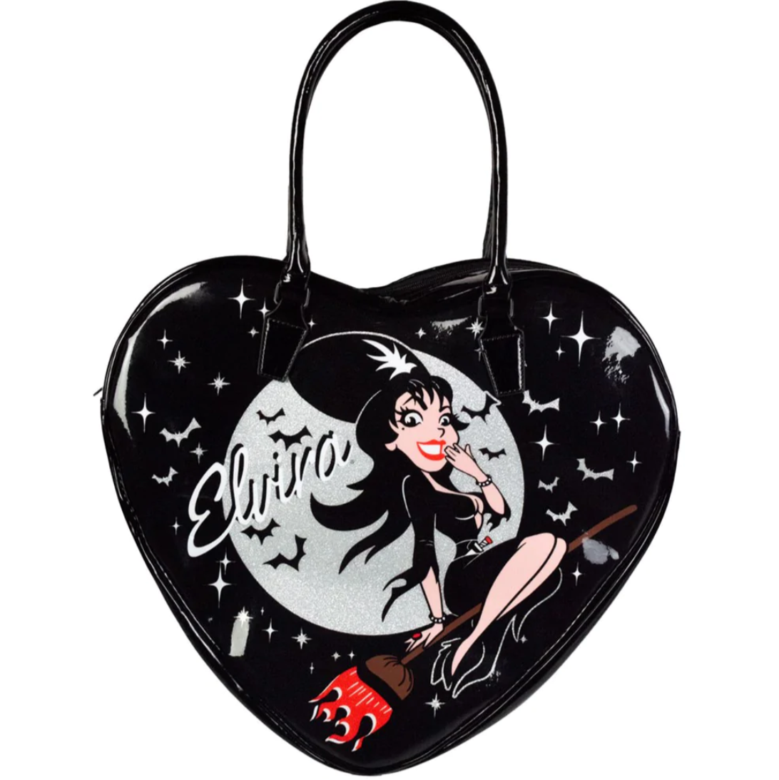 Kreepsville 666 Black Elvira Bewitched Heart Purse