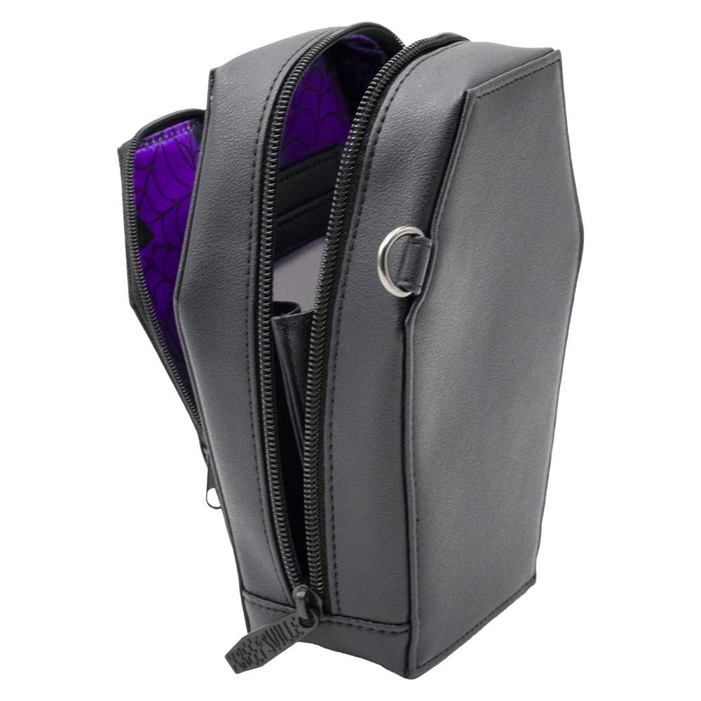 Kreepsville 666 Elvira Golden Coffin Crossbody Wristlet Purse