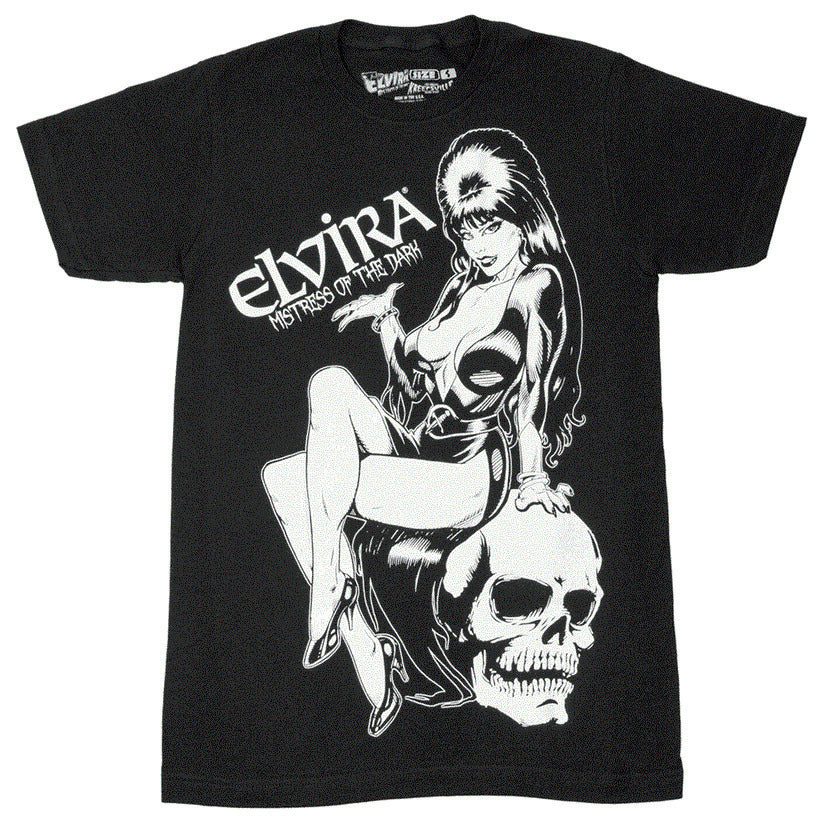 Kreepsville 666 Elvira GLOW IN DARK Black Tee Jumbo Graphic