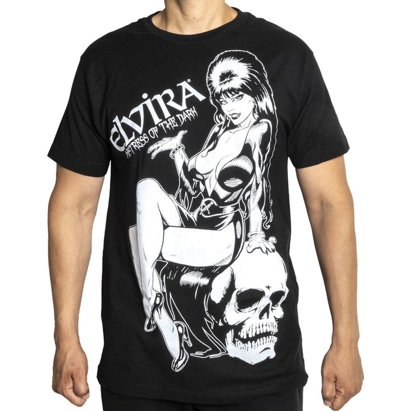 Kreepsville 666 Elvira GLOW IN DARK Black Tee Jumbo Graphic