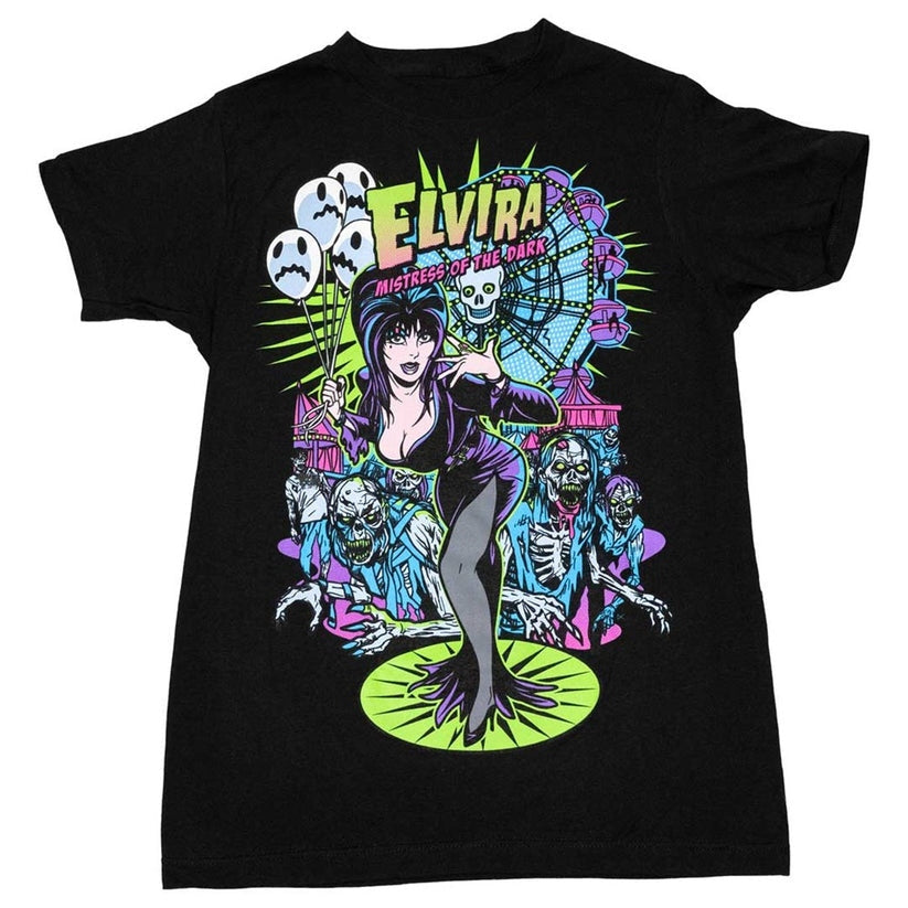 Kreepsville Elvira Zombie Ferris Wheel Tee