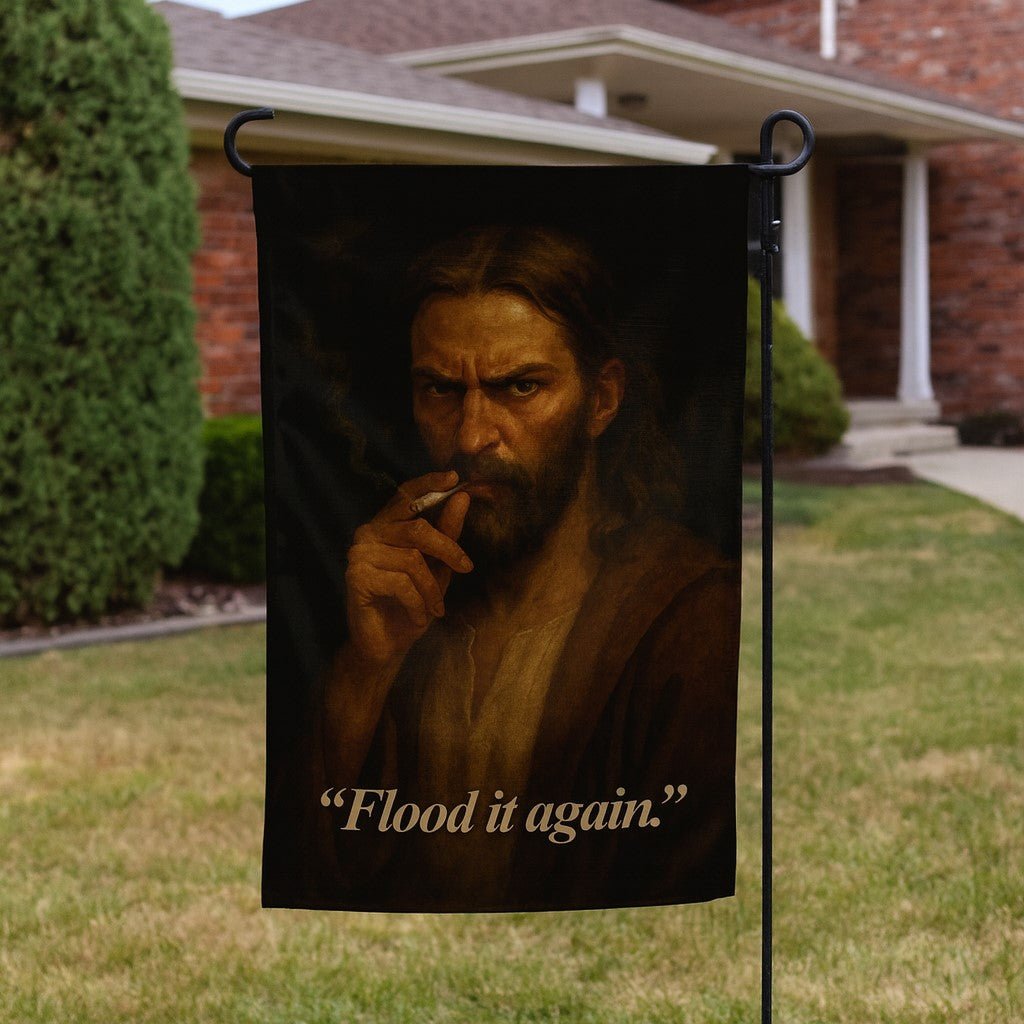 Original Underground Flood It Again Garden Flag