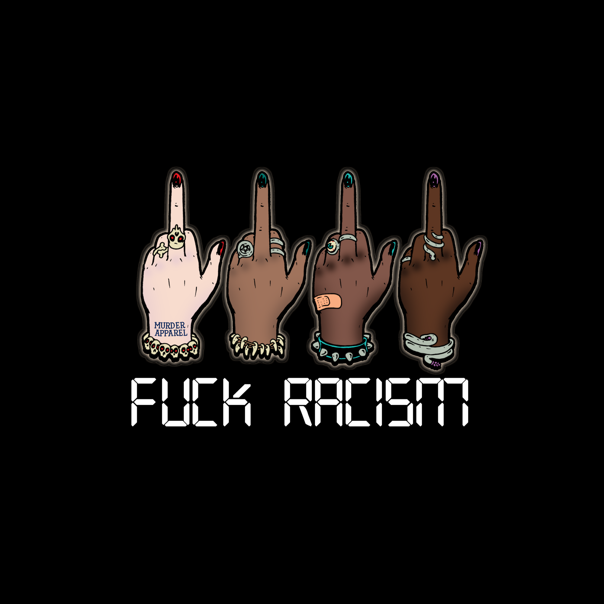 Murder Apparel Fuck Racism T-Shirt