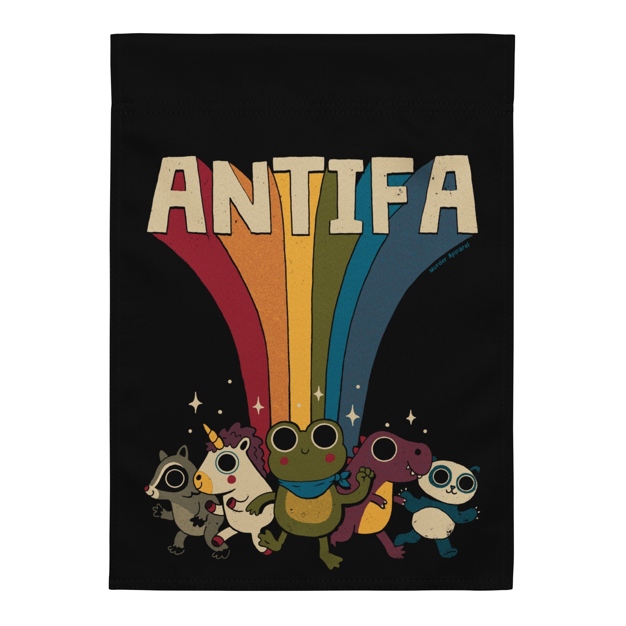 Murder Apparel ANTIFA Rainbow Garden Flag