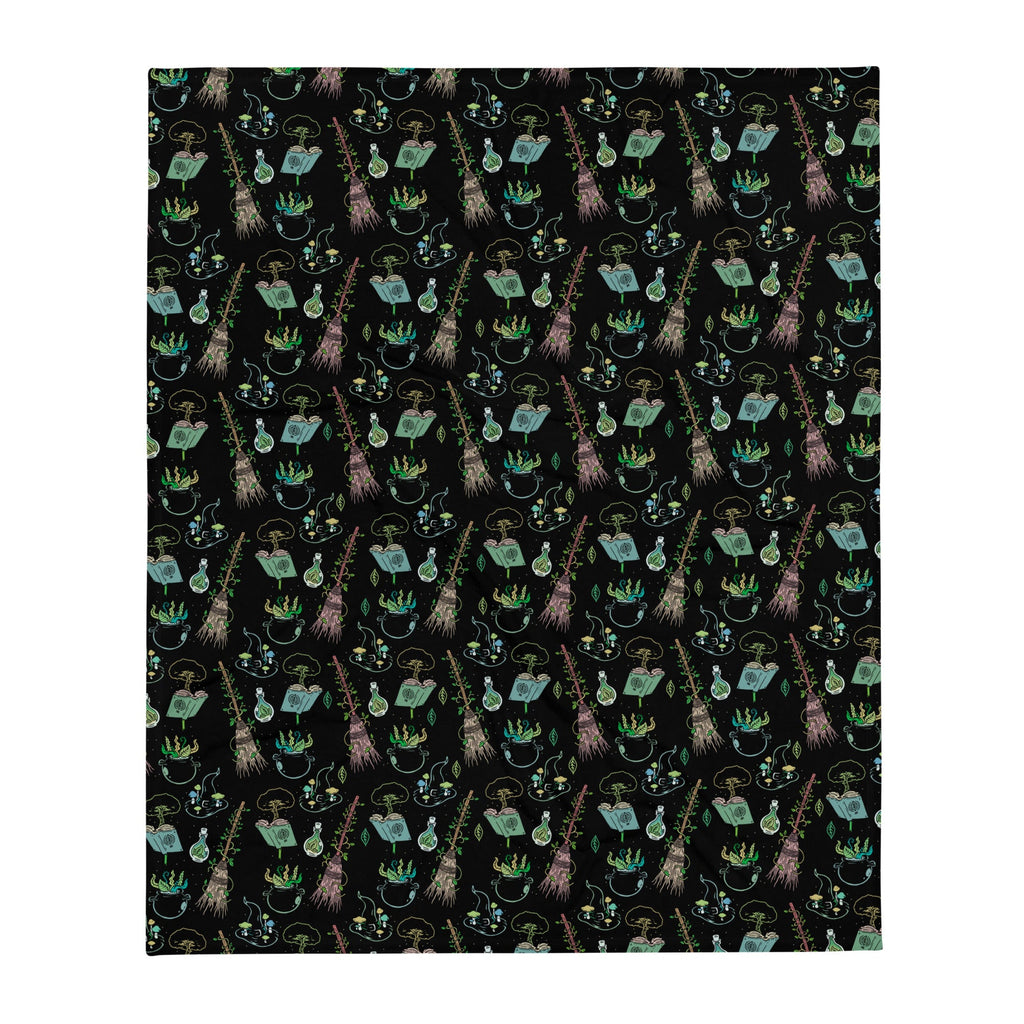 Murder Apparel Green Witch Throw Blanket