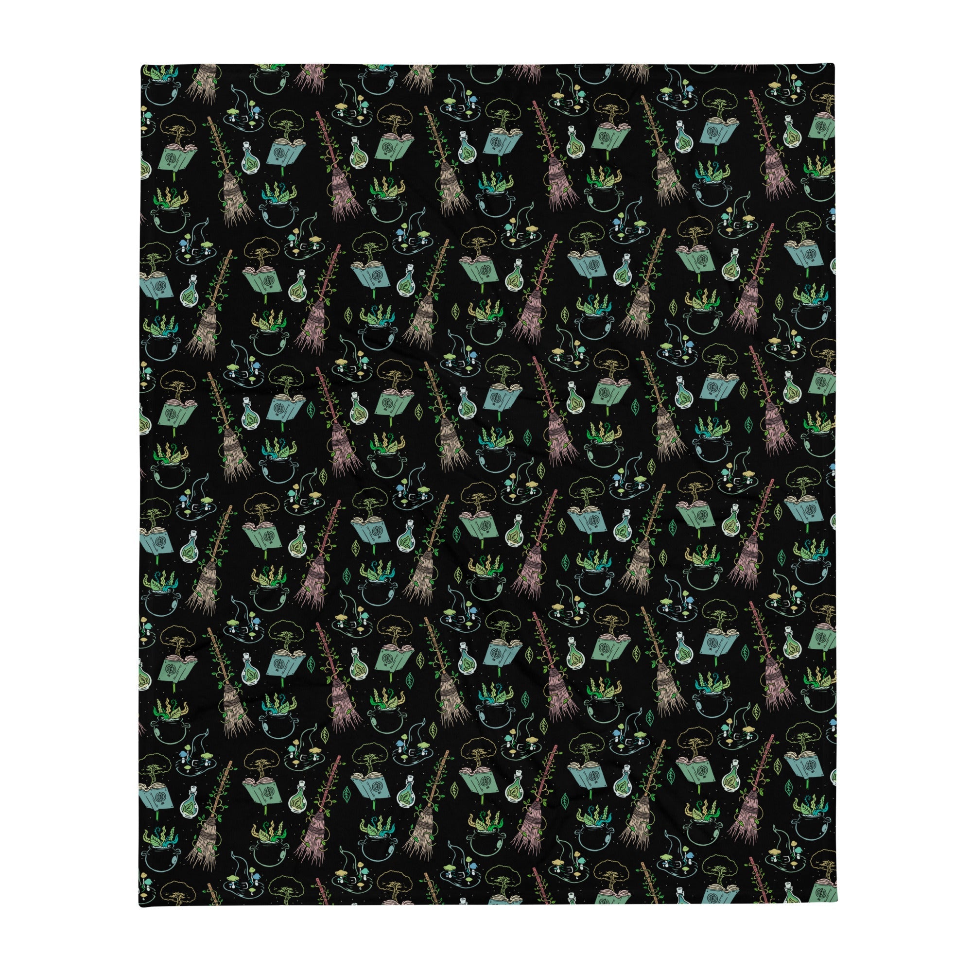 Murder Apparel Green Witch Throw Blanket